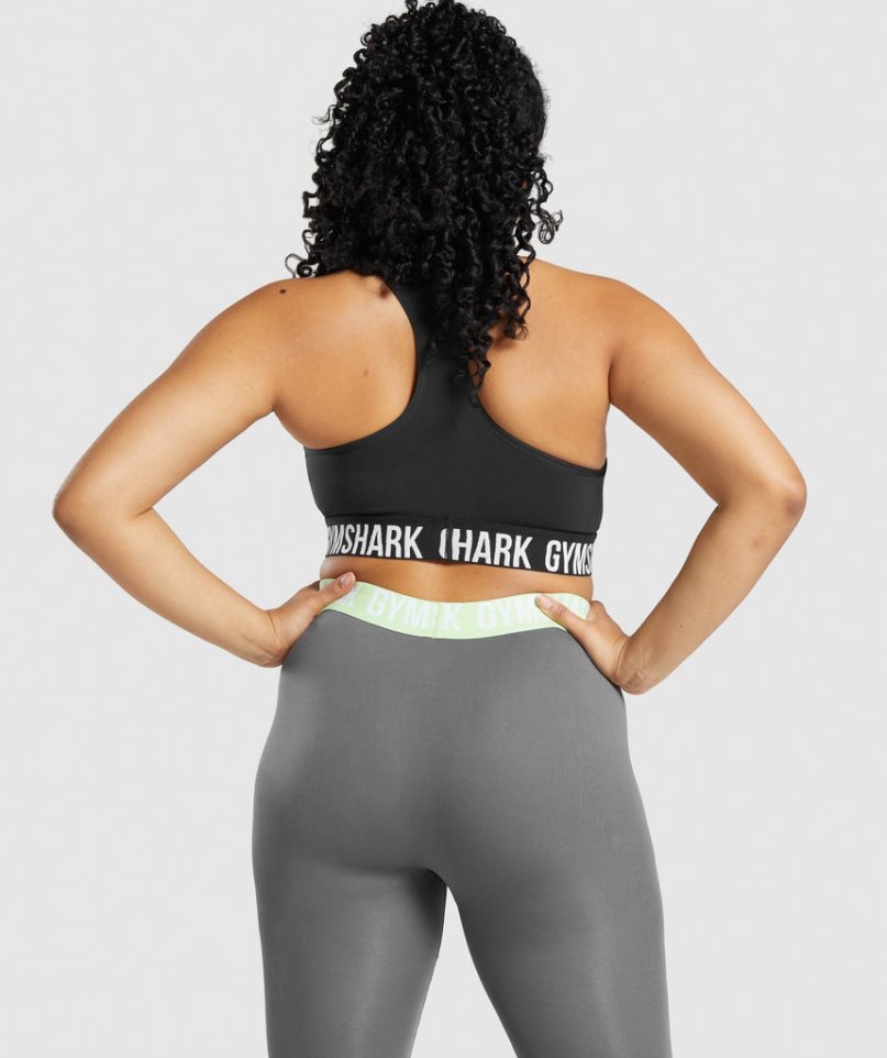 Women's Gymshark Fit Seamless Sports Bra Black | NZ 2EDLAN